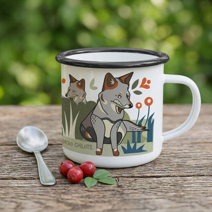 Tazón Enlozado Bosques de Chile Zorro Chilote