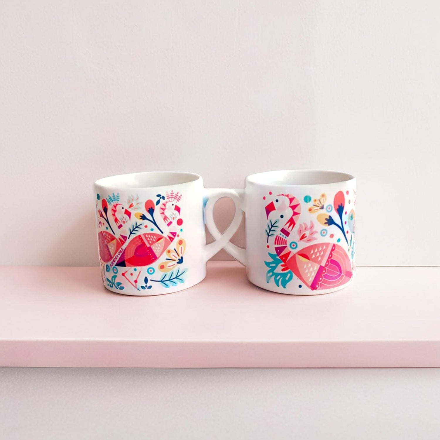 Set x 2 Chilean Flamenco Coffee Cup