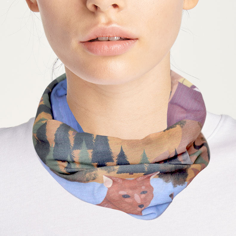 Little Foxes and Lupines Bandana