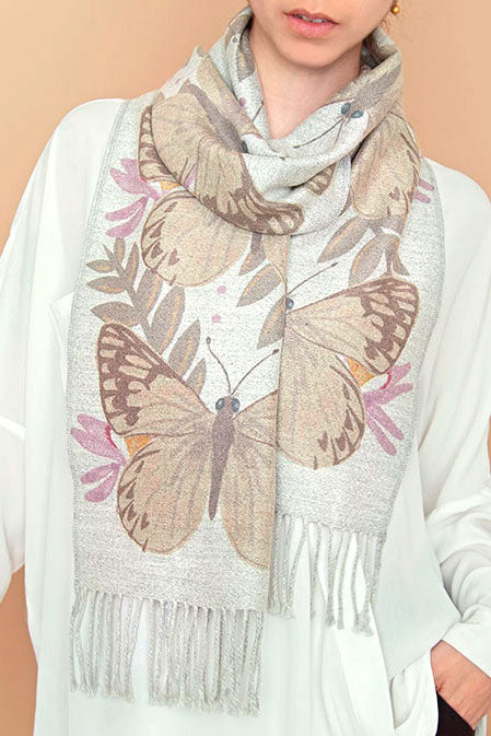Bufanda-con-Alpaca-Mariposas-chilenas