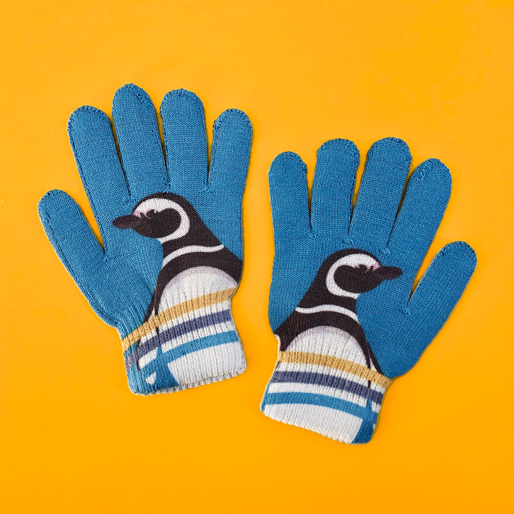 Patagonian Penguin Childhood Print Gloves